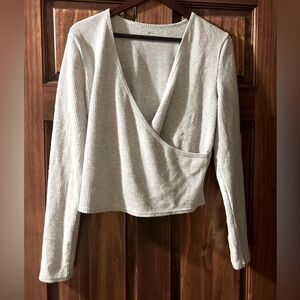 Aerie faux wrap shirt